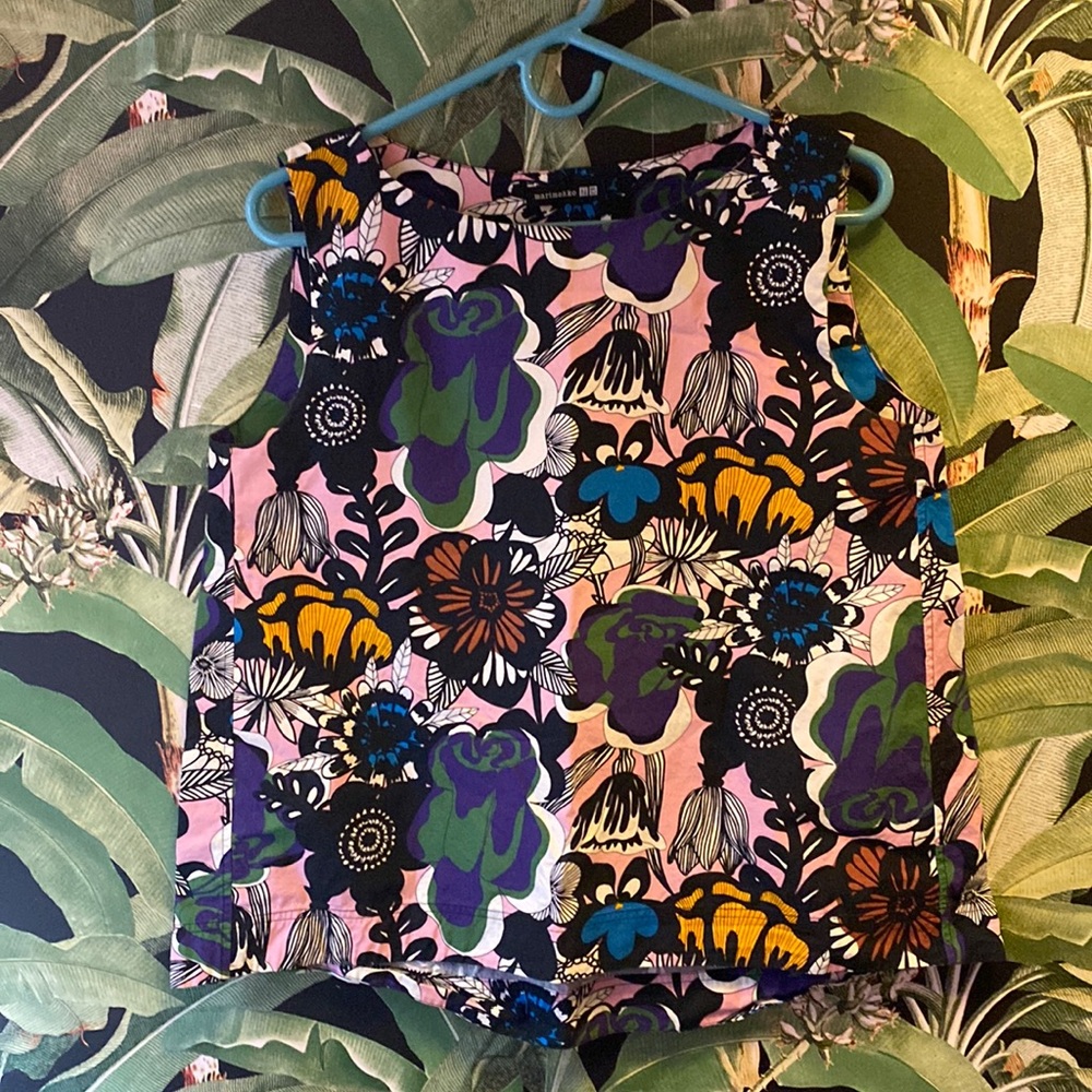 Marimekko sleeveless floral top